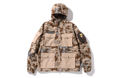 SAND CAMO MULTI POCKET HOODIE JACKET