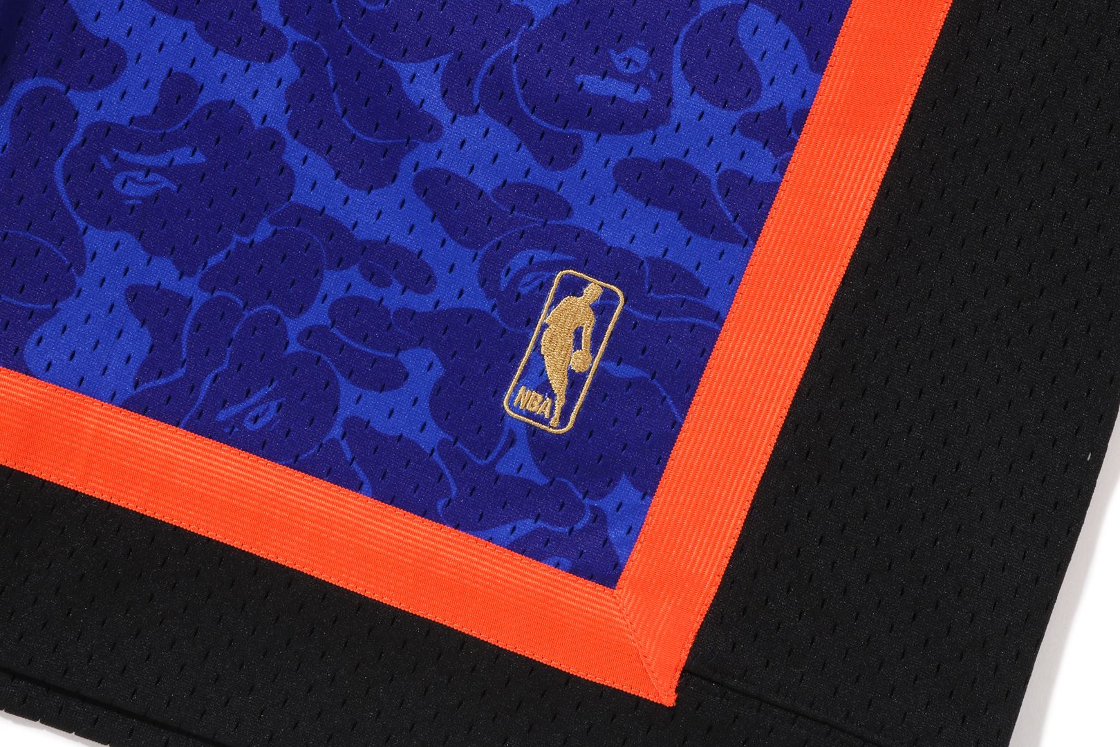 BAPEÂ® X MITCHELL & NESS NEW YORK KNICKS JERSEY SHORTS