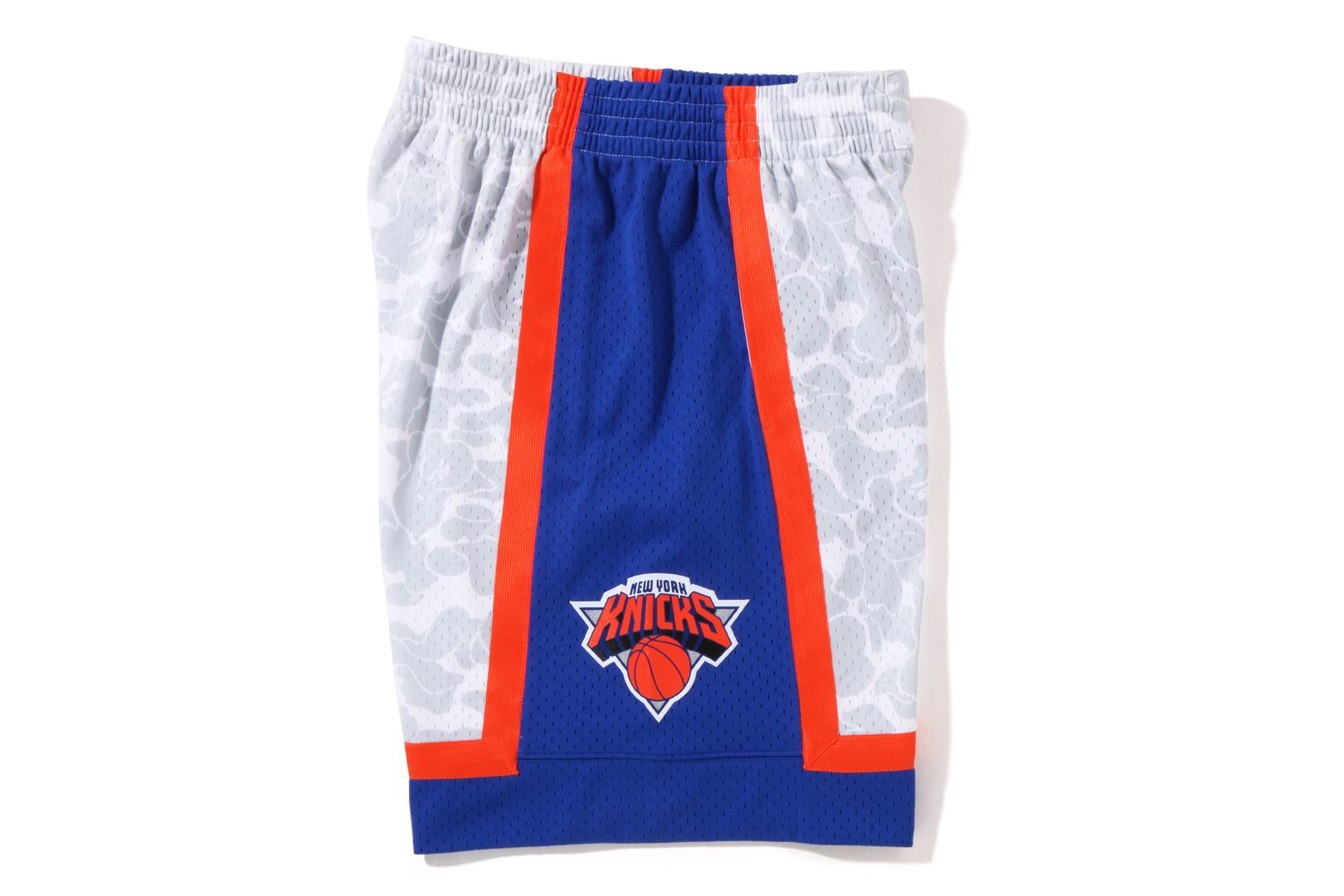 BAPEÂ® X MITCHELL & NESS NEW YORK KNICKS JERSEY SHORTS