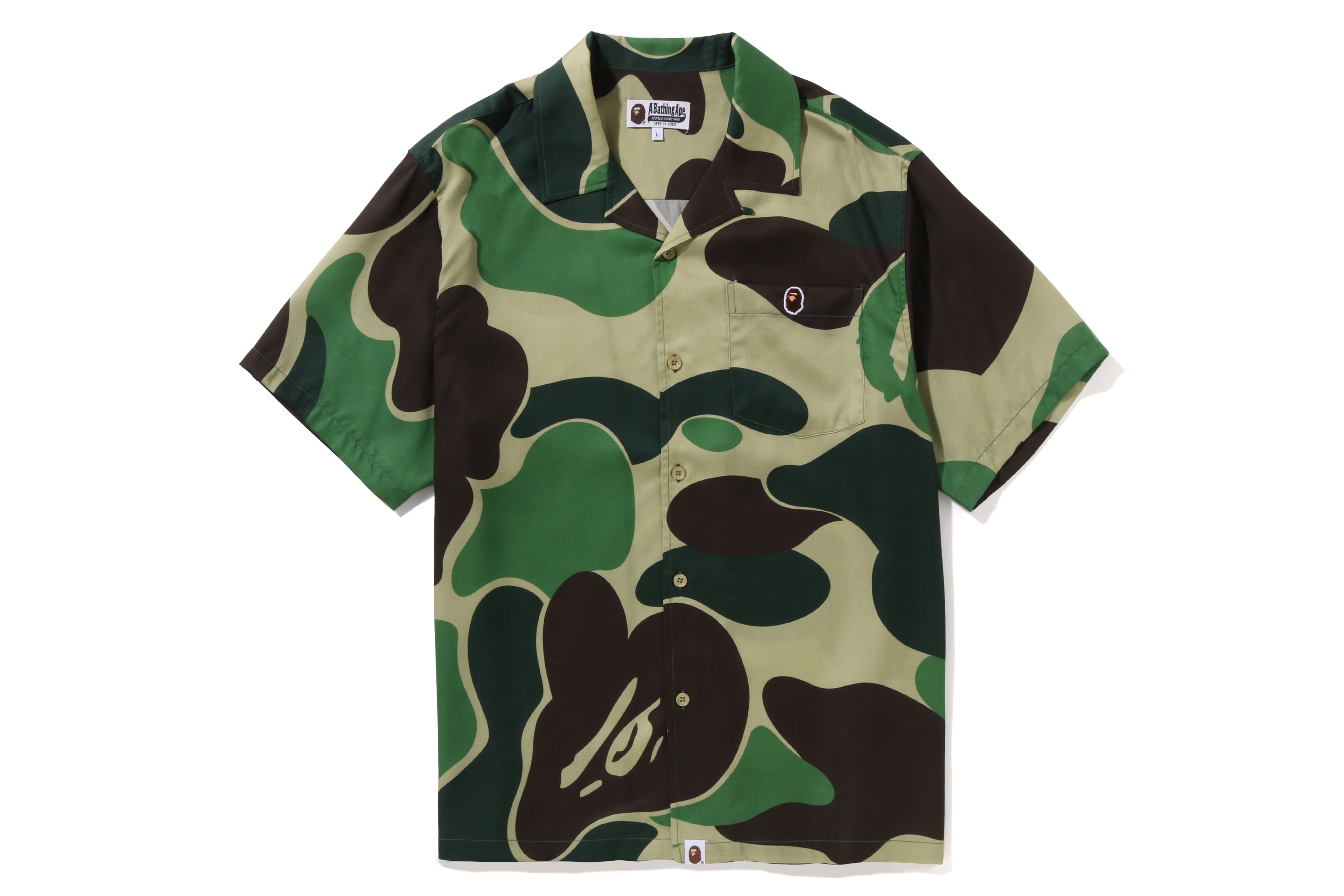 BAPE ABC CAMO OPEN COLLAR SHIRT