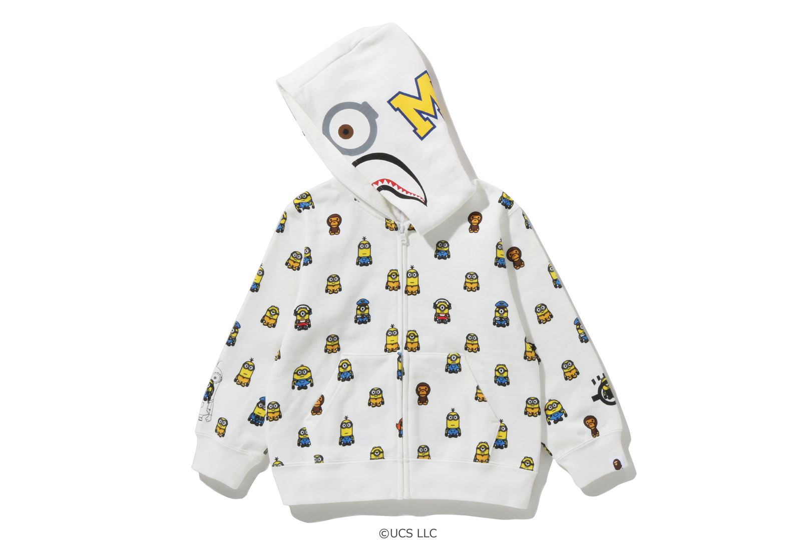 BAPEÂ® X MINIONS SHARK ZIP HOODIE