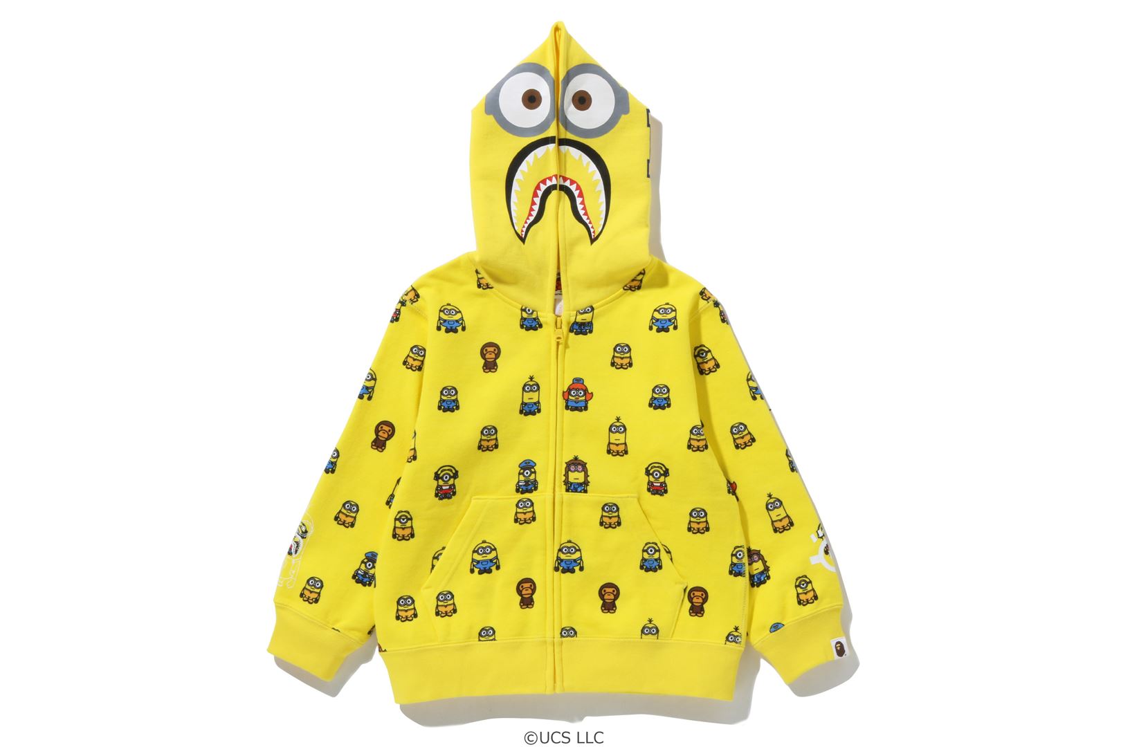 BAPEÂ® X MINIONS SHARK ZIP HOODIE