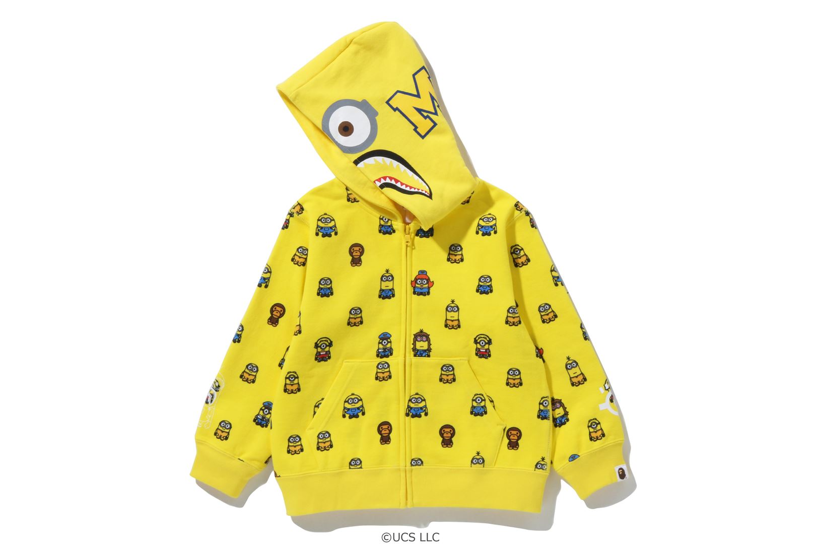 BAPEÂ® X MINIONS SHARK ZIP HOODIE
