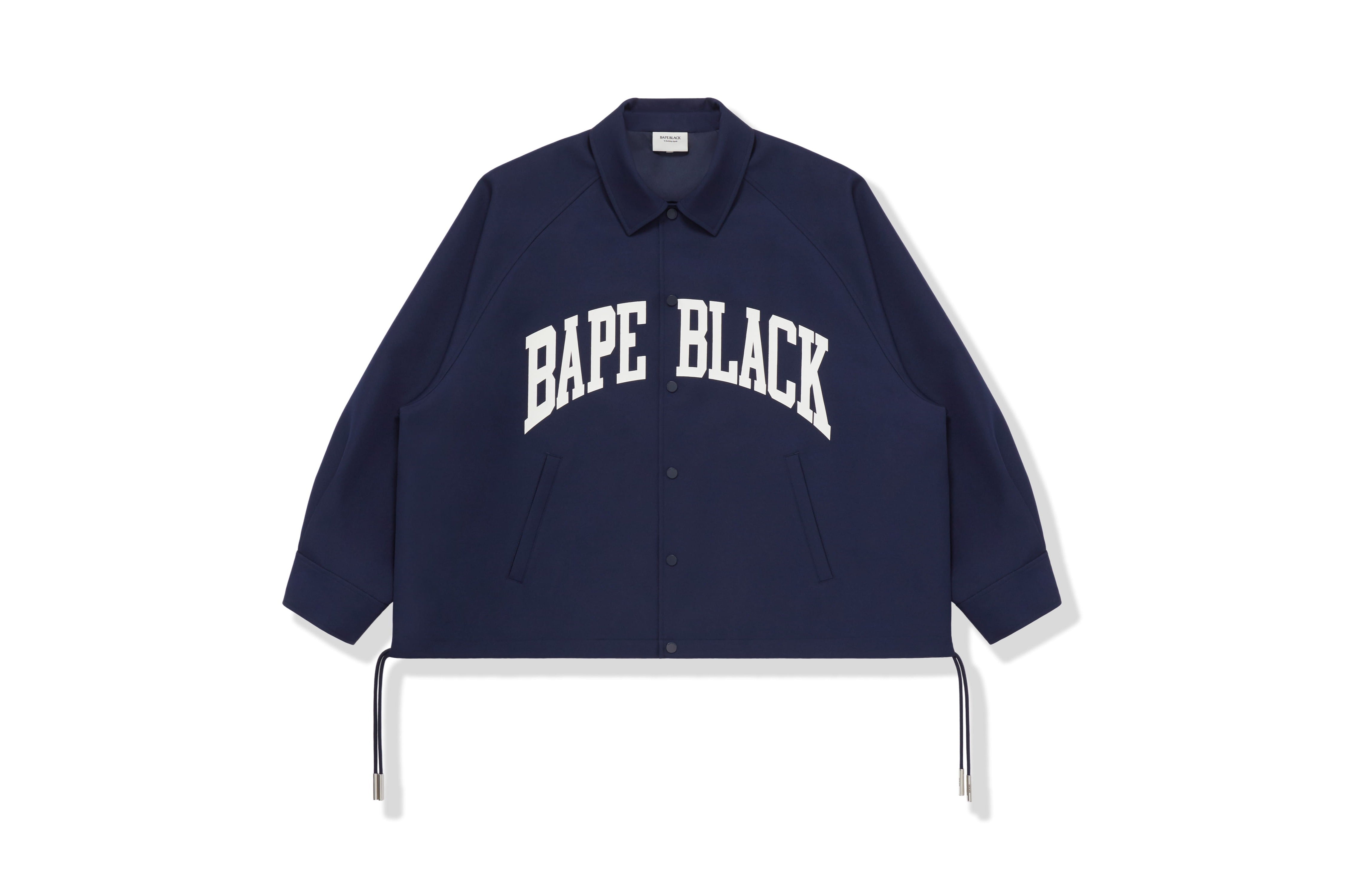 BAPE BLACK OVERSIZED COACH JACKET