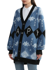BAPY CHECKED CARDIGAN LADIES