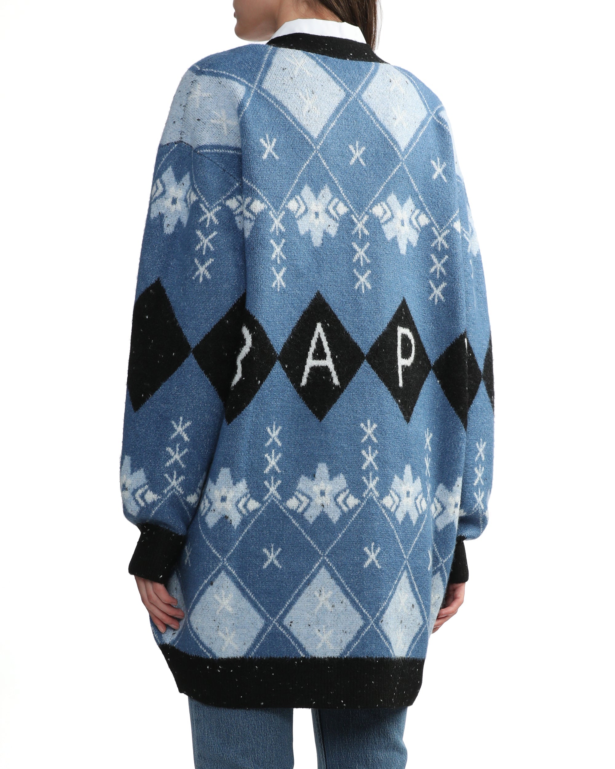 BAPY CHECKED CARDIGAN LADIES