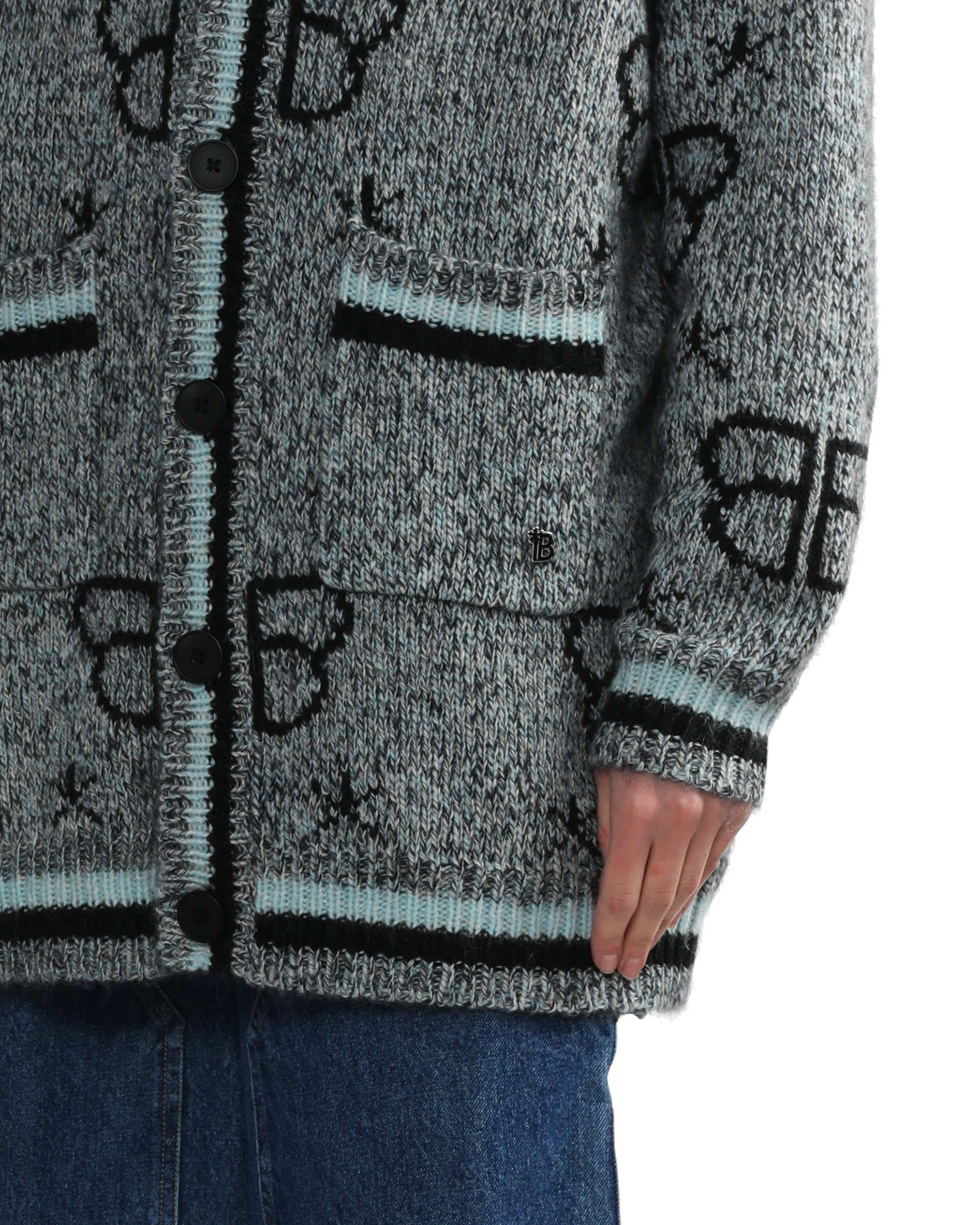 BAPY MONOGRAM CARDIGAN LADIES