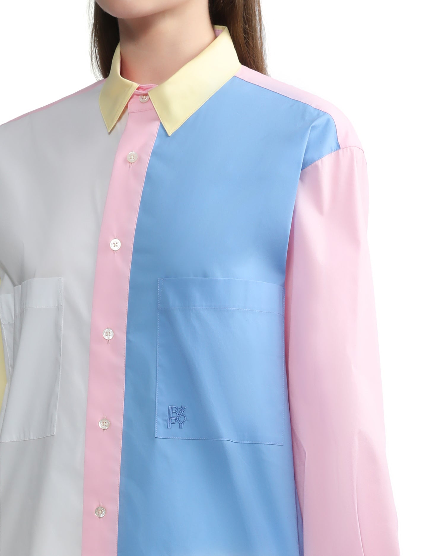 COLOR BLOCK SHIRT LADIES
