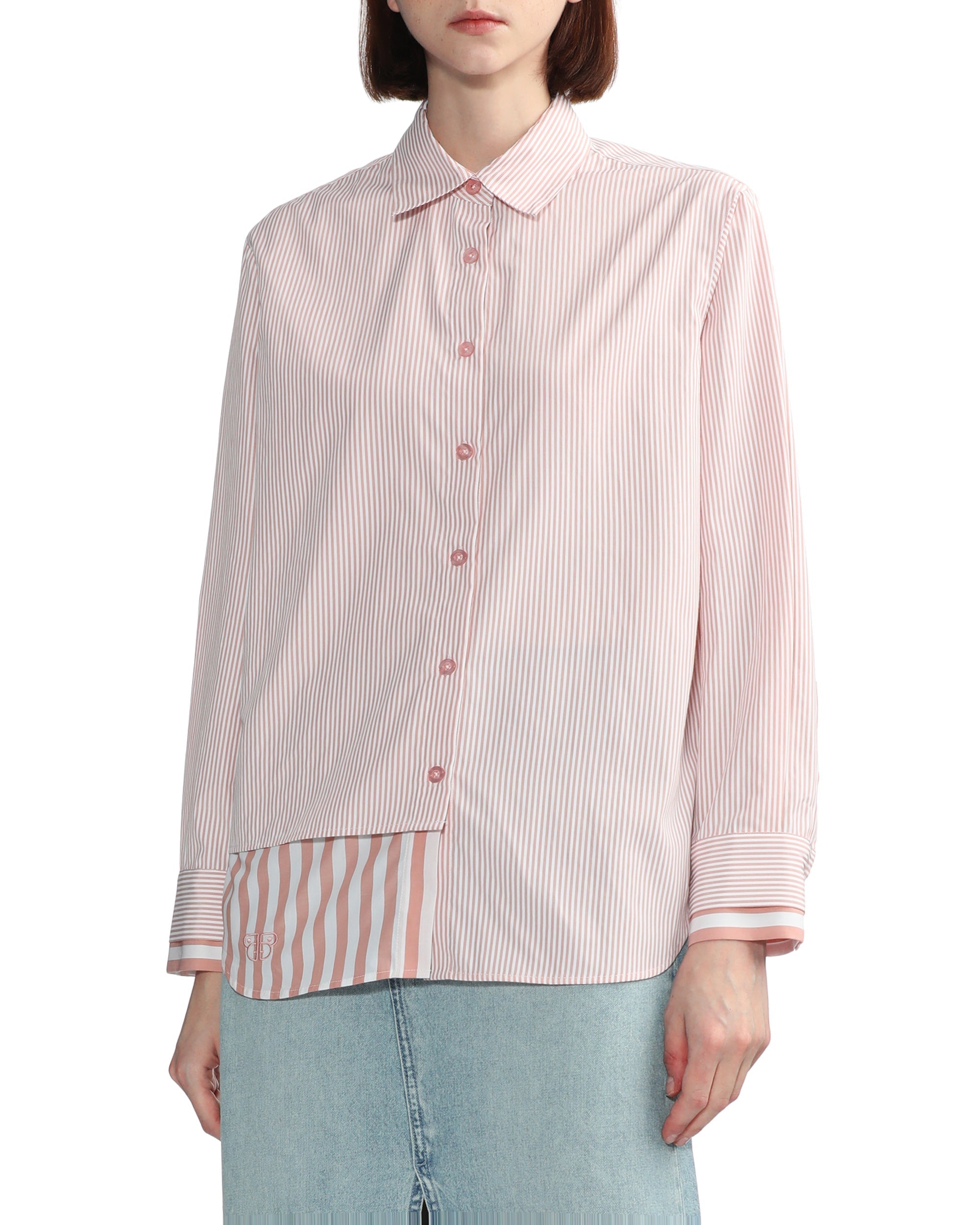 BAPY PINK STRIPES SHIRT LADIES
