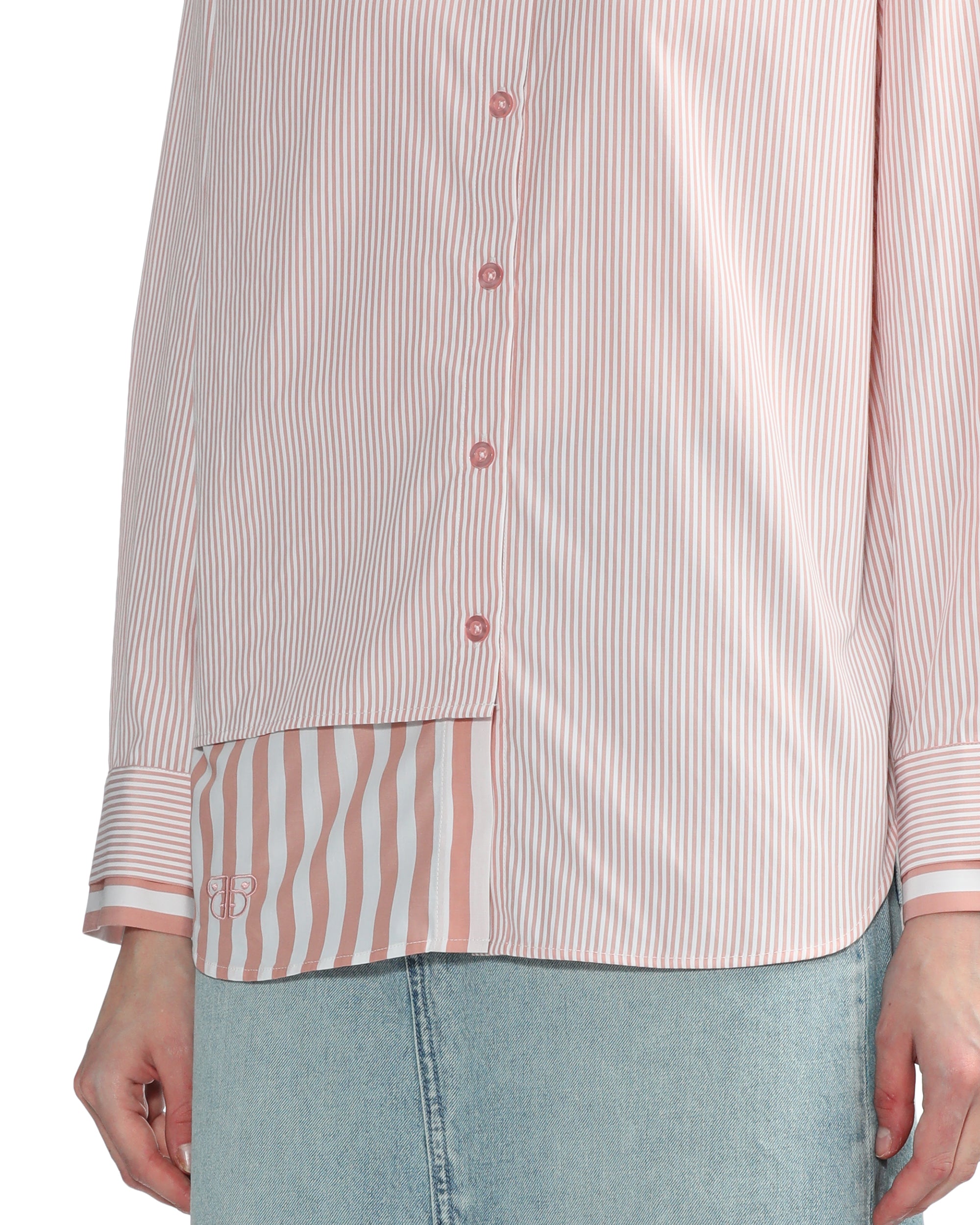 BAPY PINK STRIPES SHIRT LADIES